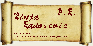 Minja Radošević vizit kartica